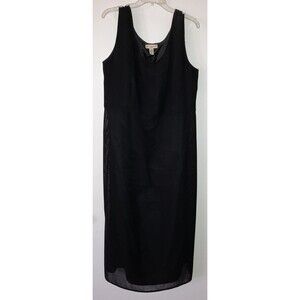 VTG Amanda Smith Sleeveless Black Dress Women Plus Size 18W Lined Maxi Length